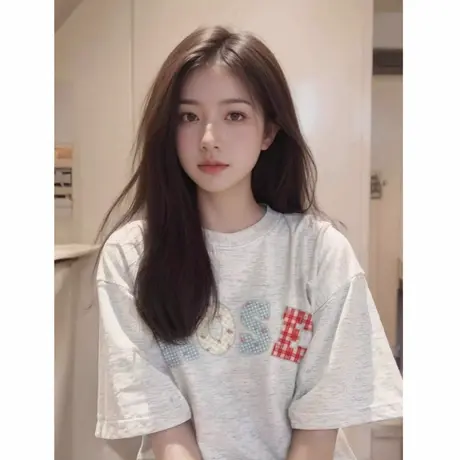 纯棉短袖t恤女2025年新款漂亮小衫白灰色半袖超好看温柔独特上衣商品大图