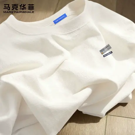 【重磅纯棉】马克华菲男士短袖T恤2025新款夏季复古圆领半袖上衣X图片