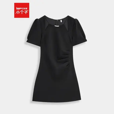 IEF/爱依服小黑裙2025夏季新款法式优雅气质感通勤百搭显瘦连衣裙商品大图