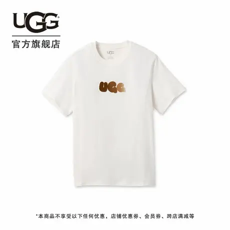 UGG春季新款男女同款时尚舒适纯色字母圆领休闲短袖T恤 1168480商品大图