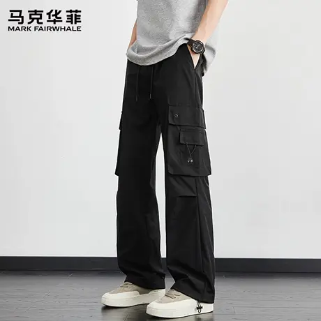 马克华菲工装冲锋裤子男款宽松直筒2025新款夏季薄款休闲伞兵裤X商品大图