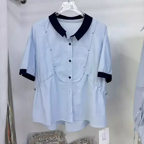 立体设计感小众时尚衬衫女2025夏季新款显瘦洋气宽松衬衣小衫上衣商品大图