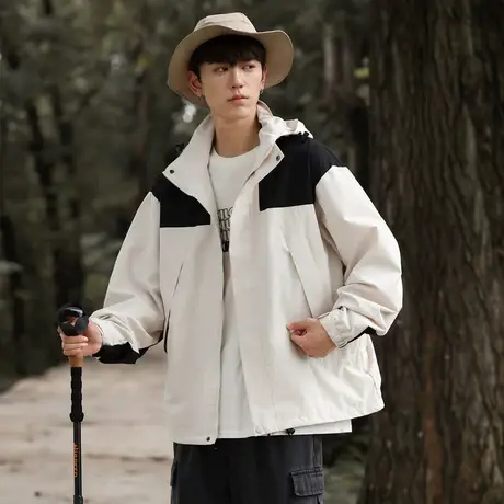 薄款三合一冲锋夹克男款上衣2024新款爆款春秋季户外男士外套加厚商品大图