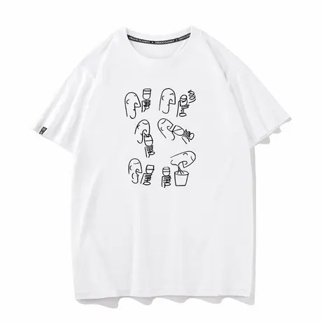 我喜欢喝酒短袖t恤男纯棉纯棉夏季重磅休闲打底衫半袖情侣装衣服商品大图