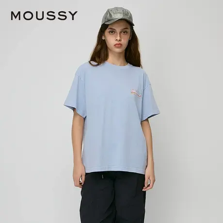 MOUSSY 夏季新品休闲风做旧涂鸦纯棉短袖T恤女028HA890-1791图片
