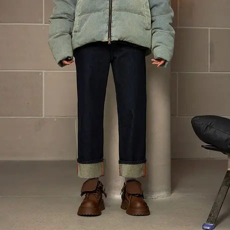 Lee Cooper复古牛仔裤女2025春季新款高腰显瘦直筒裤宽松阔腿图片