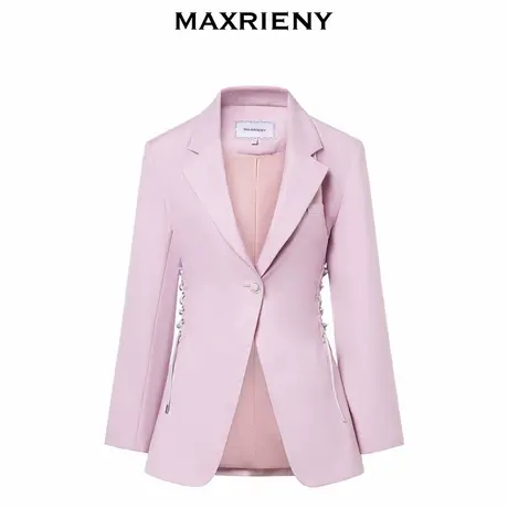 【奥莱】MAXRIENY芭蕾风收腰西装外套早垫肩设计上衣气质西服商品大图