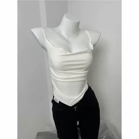 堆堆领上衣外穿修身吊带女夏季打底内搭辣妹性感小背心图片