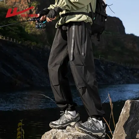 回力三防冲锋裤男士春秋季2025新款户外登山伞兵裤男生休闲工装裤图片