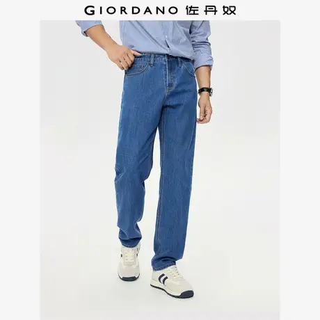 佐丹奴复古水洗牛仔裤男秋冬新款男裤中腰弹力牛仔直筒裤13115858图片