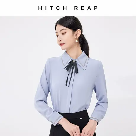 希区瑞普高端设计师春秋款新品通勤时尚雪纺衬衫内搭上衣商品大图