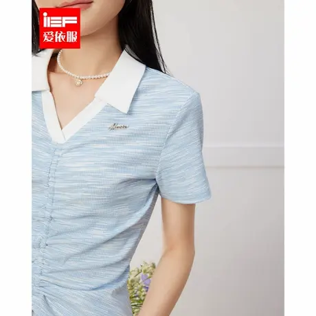 IEF/爱依服2025夏季新款法式知性度假风设计感通勤百搭显瘦上衣商品大图