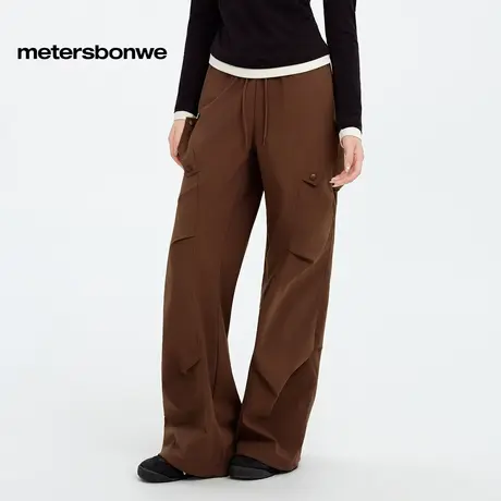美特斯邦威女2025秋季新款运动休闲宽松直筒重工工装伞兵裤休闲裤商品大图