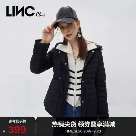 LINCCHIC金羽杰羽绒服女新款连帽短款轻薄羽绒服女外套Y21803272图片