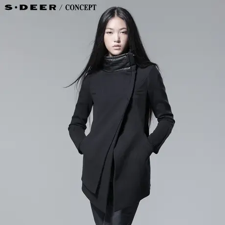 sdeer圣迪奥2014春装新款女装个性立领休闲小外套3381837图片