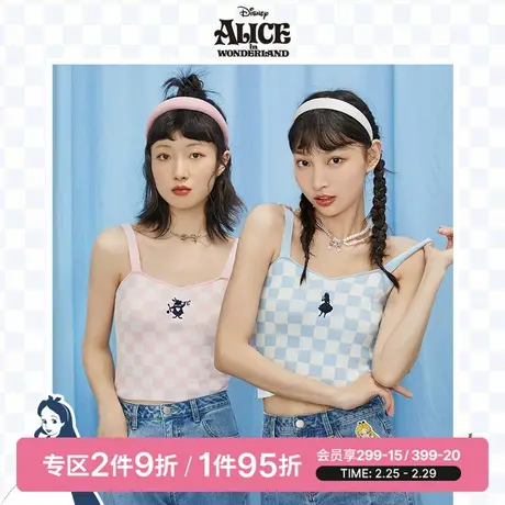 SPAO春季简约休闲时尚日常棋盘格内搭吊带背心SPKVC23D02商品大图