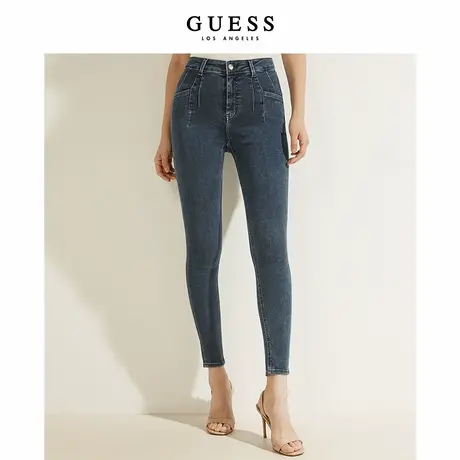 GUESS女士时尚直筒极简通勤修身牛仔长裤-YL3D1166商品大图