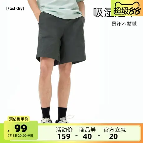 骆驼男装休闲裤男款透气2025春夏宽松运动休闲短裤户外跑步五分裤商品大图