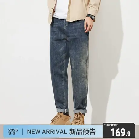 唐狮牛仔裤男宽松小直筒2025秋冬季新款潮流复古百搭休闲长裤子商品大图