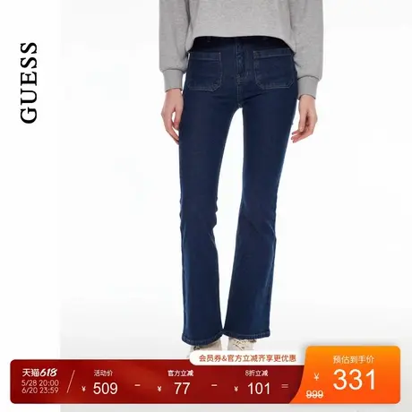 GUESS女士经典港风时尚百搭阔腿牛仔裤-YO3D9112K商品大图