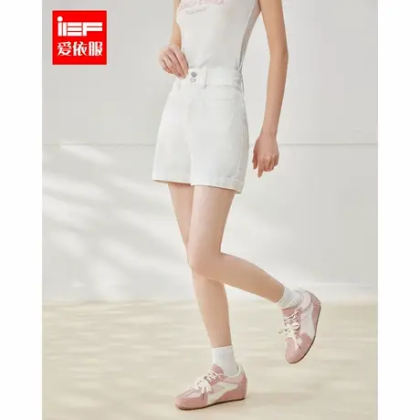 IEF/爱依服夏季穿搭2025夏季新款时尚设计感通勤百搭高腰显瘦短裤商品大图