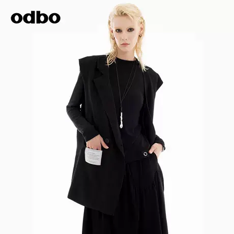 odbo/欧迪比欧时尚个性品牌马甲女2024秋季新款洋气时髦马夹外套商品大图