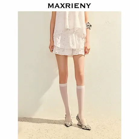 [3件8折]MAXRIENY波西米亚风短裤高腰甜美阔腿裤度假风热裤波嬉风商品大图