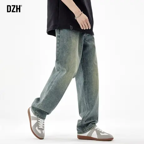男生秋季休闲牛仔裤男直筒宽松男裤2025新款美式vibe裤子阔腿长裤图片