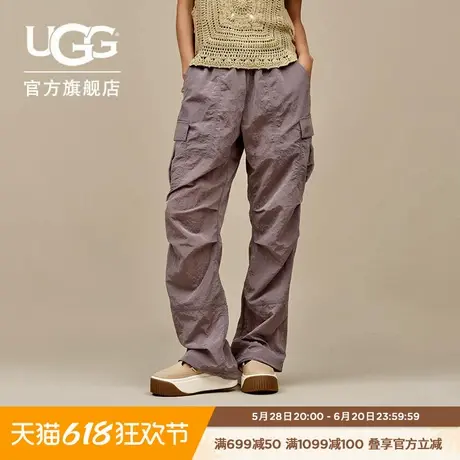 UGG春季新款女士时尚舒适纯色松紧腰轻便工装长裤休闲裤 1167539商品大图