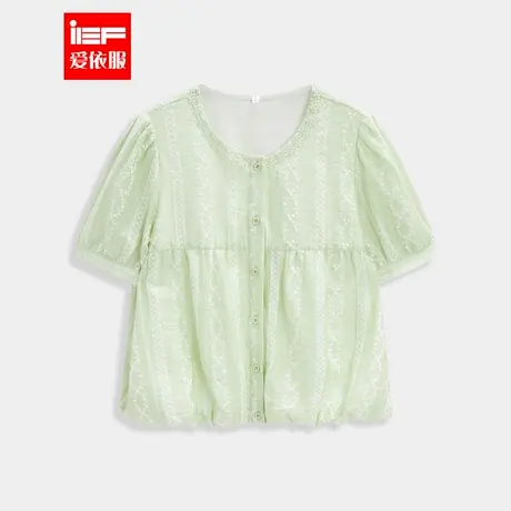 IEF/爱依服2025夏季新款法式文艺知性通勤气质宽松百搭上衣商品大图