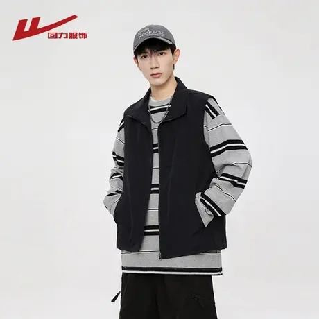 回力美式坎肩马甲男士春秋夏季2025新款潮流无袖背心男生工装外套图片