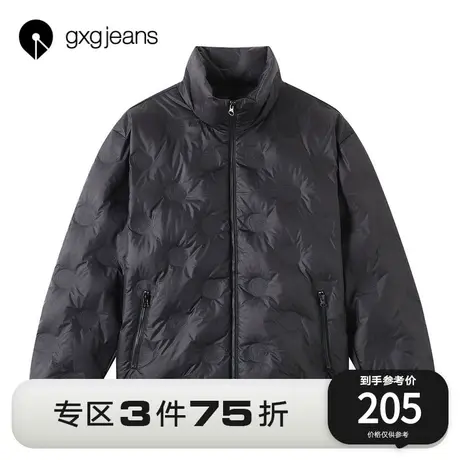 清仓gxgjeans男装2021年秋冬新款羽绒服男立领短款保暖外套潮商品大图