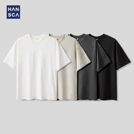 hansca180g网眼透气冰丝短袖t恤男2025新款夏季薄款凉感速干上衣商品大图