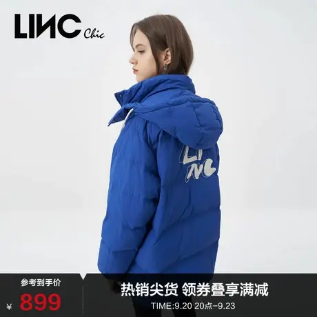 LINCCHIC金羽杰羽绒服女复古学院感中长款羽绒服女冬季Y22803291商品大图