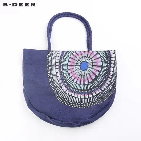 【新品】sdeer圣迪奥女圆穹印花简约小拎包S15283811图片