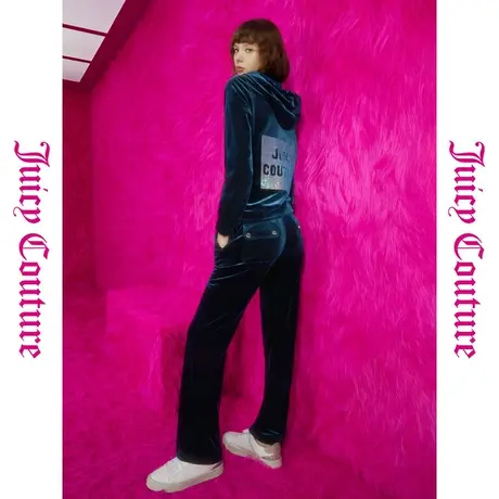 Juicy Couture橘滋春夏新款早秋装年梦挽星河重工烫钻丝绒女外套商品大图