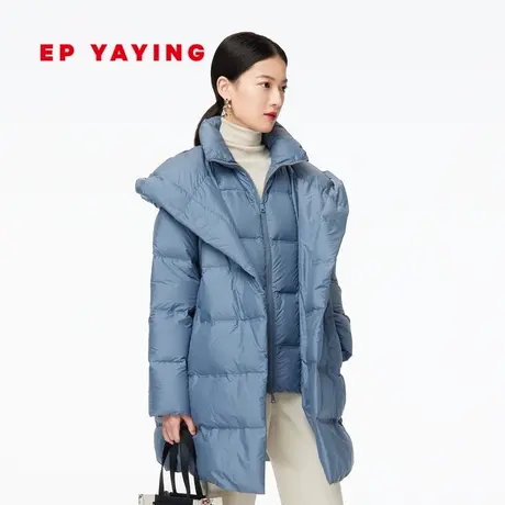 EP YAYING雅莹女装 时尚廓形连帽轻量白鹅绒羽绒服 商场同款Y215A图片