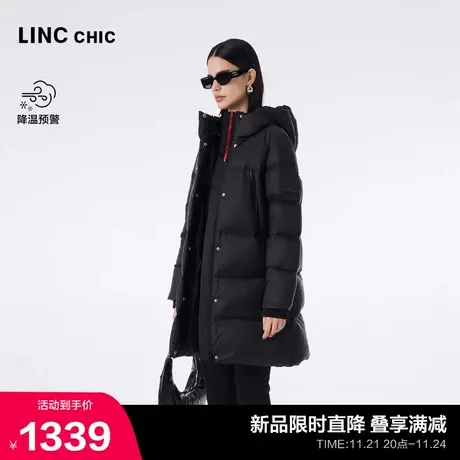 LINC金羽杰中长款羽绒服女冬季2023新款都市机能加厚防风保暖6272图片