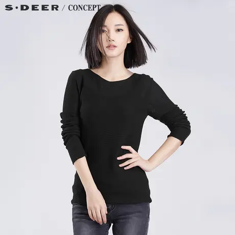 sdeer圣迪奥宽松A廓轻柔针织衫S16383518图片