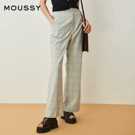 MOUSSY夏季英伦风格纹喇叭西装质感休闲长裤010EAW30-5430商品大图