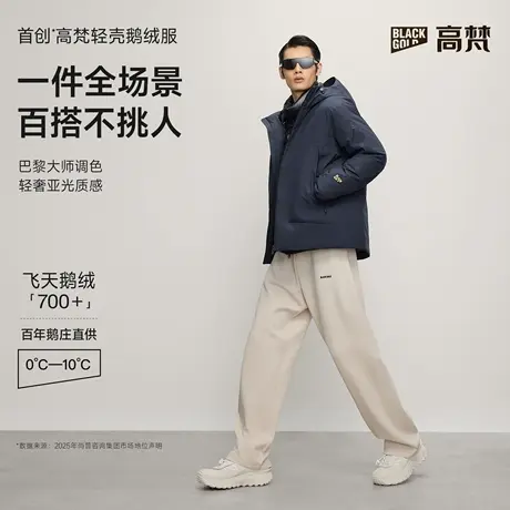 【高梵黑金鹅绒服】黑金5.0轻壳羽绒服2025秋冬新款修身外套男商品大图