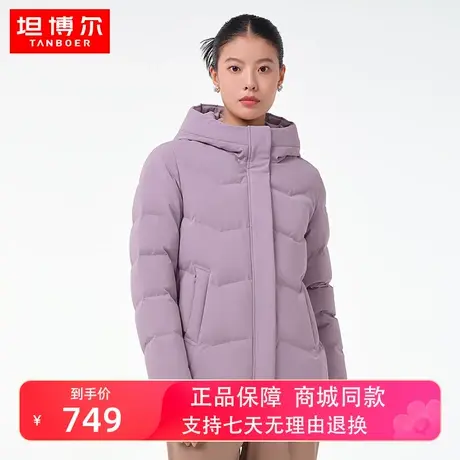 坦博尔羽绒服女23冬季新款妈妈款中老年宽松短款加厚保暖百搭外套图片