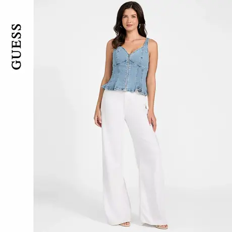 GUESS25年新款夏季女士收腰个性新潮辣妹背心吊带-W5YH0ZD4LU0图片