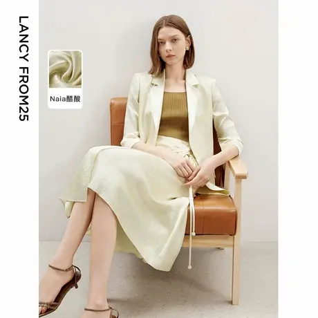 朗姿醋酸法式高级感西服外套夏季气质职业通勤西装上衣2024年新款商品大图