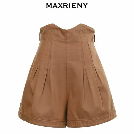 【奥莱】MAXRIENY高腰短裤秋季女士牛仔裤洋气美腿裤商品大图