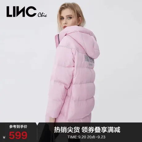 LINCCHIC金羽杰羽绒服女廓形面包感短款羽绒服女冬季Y21603129商品大图