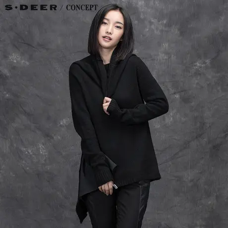 sdeer圣迪奥女装创意不规则切片底摆两件套S15483531图片