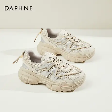 Daphne达芙妮 小个子穿搭~厚底运动鞋女款春秋网面休闲轻便老爹鞋商品大图