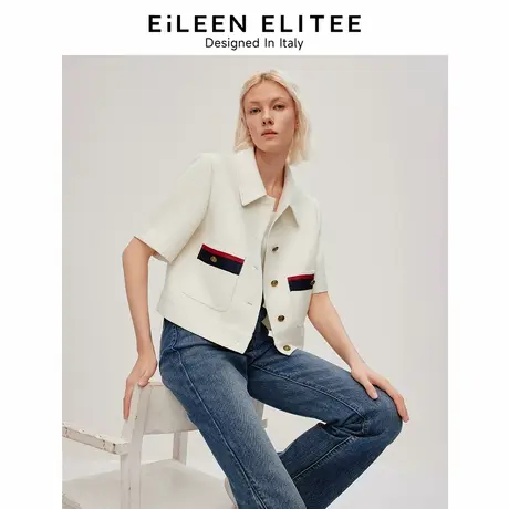 【意大利设计】朗姿高级感复古小香风短外套夏季薄款上衣2024新款商品大图