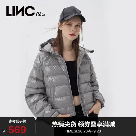 LINCCHIC金羽杰羽绒服女亮色短款轻薄羽绒服女冬季外套Y22801099商品大图